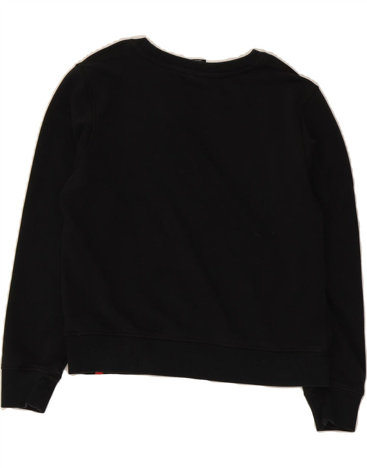 NEW BALANCE Womens Sweatshirt Jumper UK 16 Large Black Cotton Vintage New Balance and Second-Hand New Balance from Messina Hembry 
