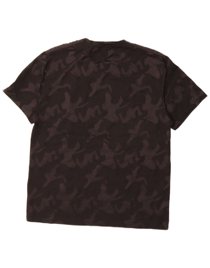 Camiseta masculina DKNY Top XL preta camuflada poliéster