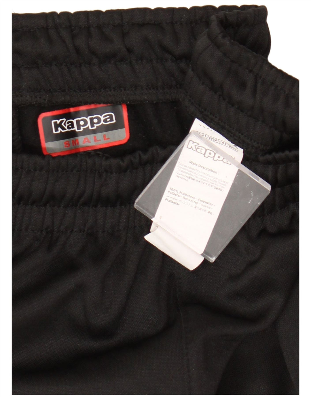 Kappa Mens Bermuda Sport Shorts Pequeno Poliéster Preto