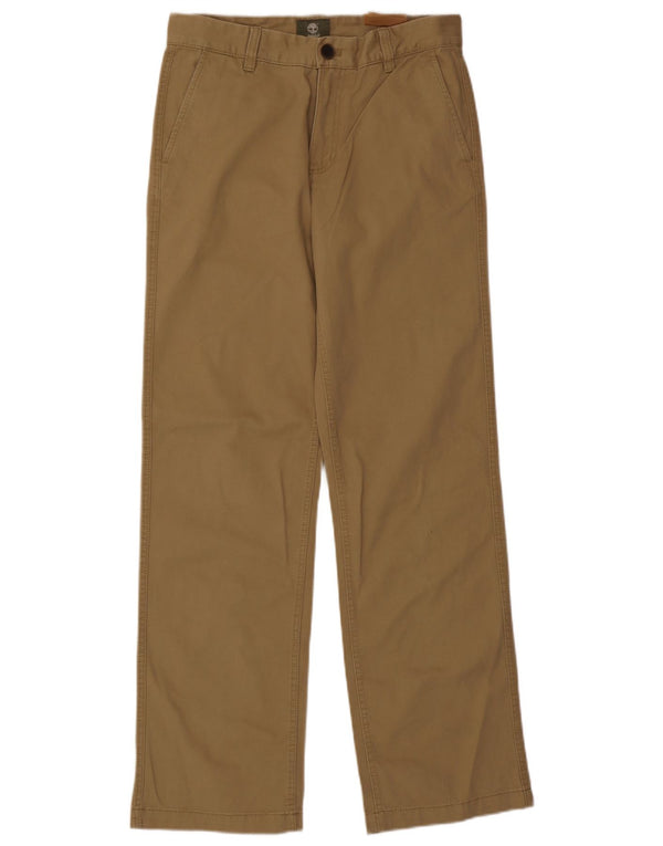 Calças Chino masculinas Timberland Regular Fit W30 L34 algodão bege