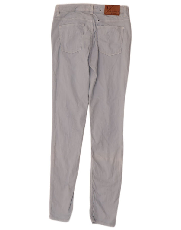 Calça feminina casual skinny Trussardi W26 L30 algodão azul
