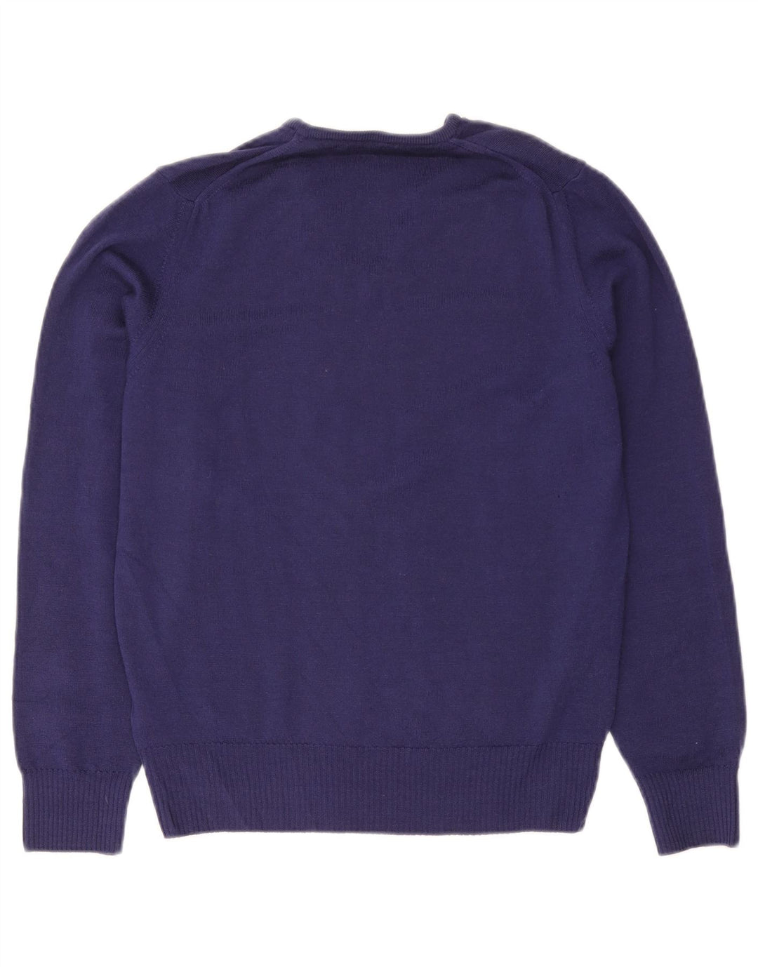 Suéter masculino Zara com decote em V de lã roxa média