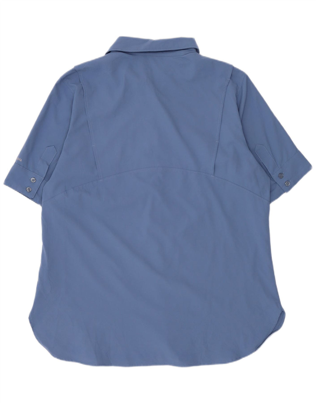 Camisa feminina de manga curta Columbia UK 14 poliéster azul médio