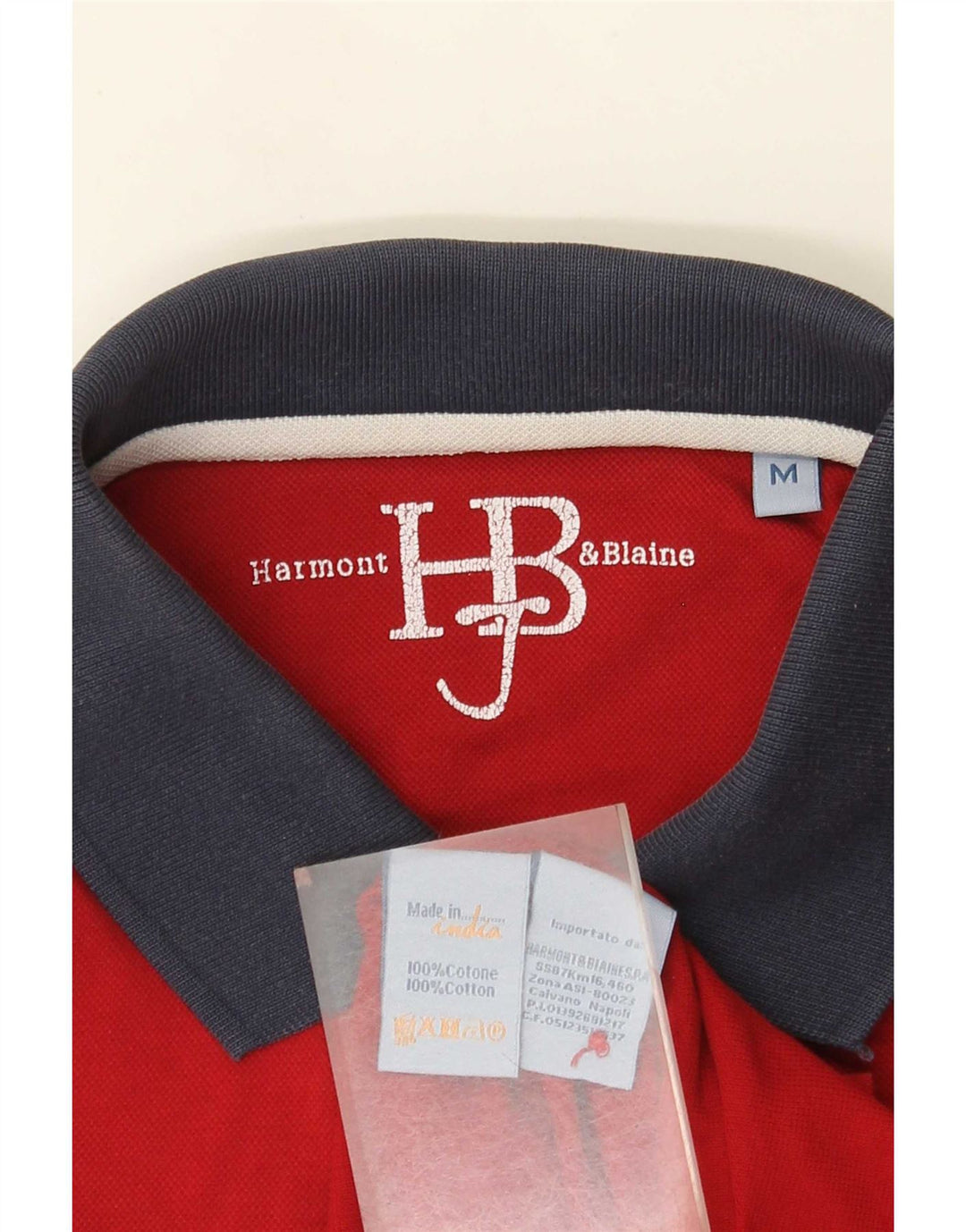 Camisa polo masculina Harmont & Blaine Regular Fit algodão vermelho médio