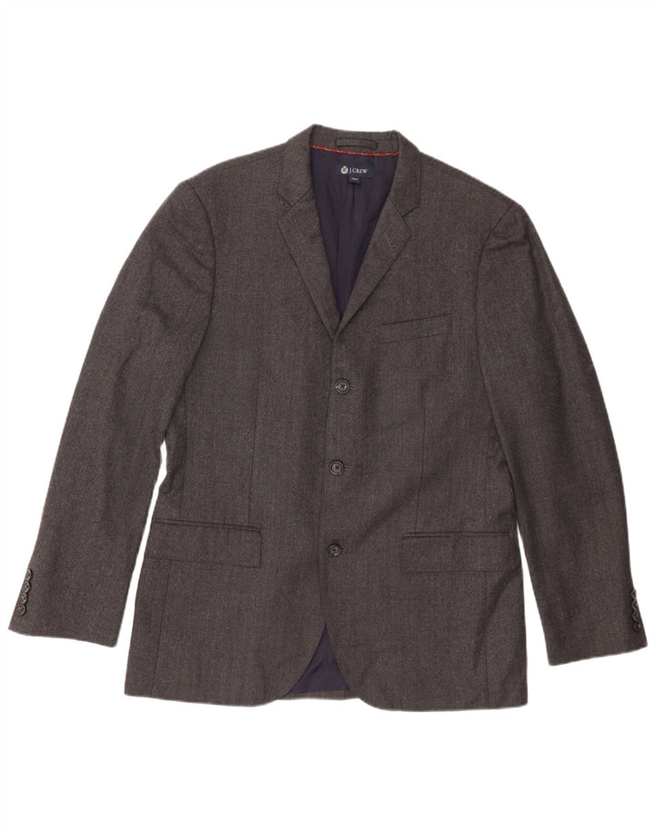 Jaqueta blazer masculina J. Crew Ludlow com 3 botões Reino Unido 40 grande lã cinza