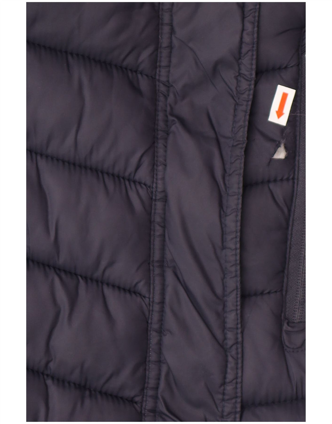 Casaco acolchoado com capuz feminino SUPERDRY UK 14 médio azul marinho nylon