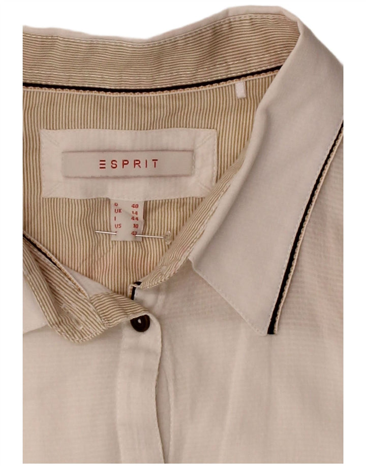 Camisa feminina ESPRIT UK 14 médio off white