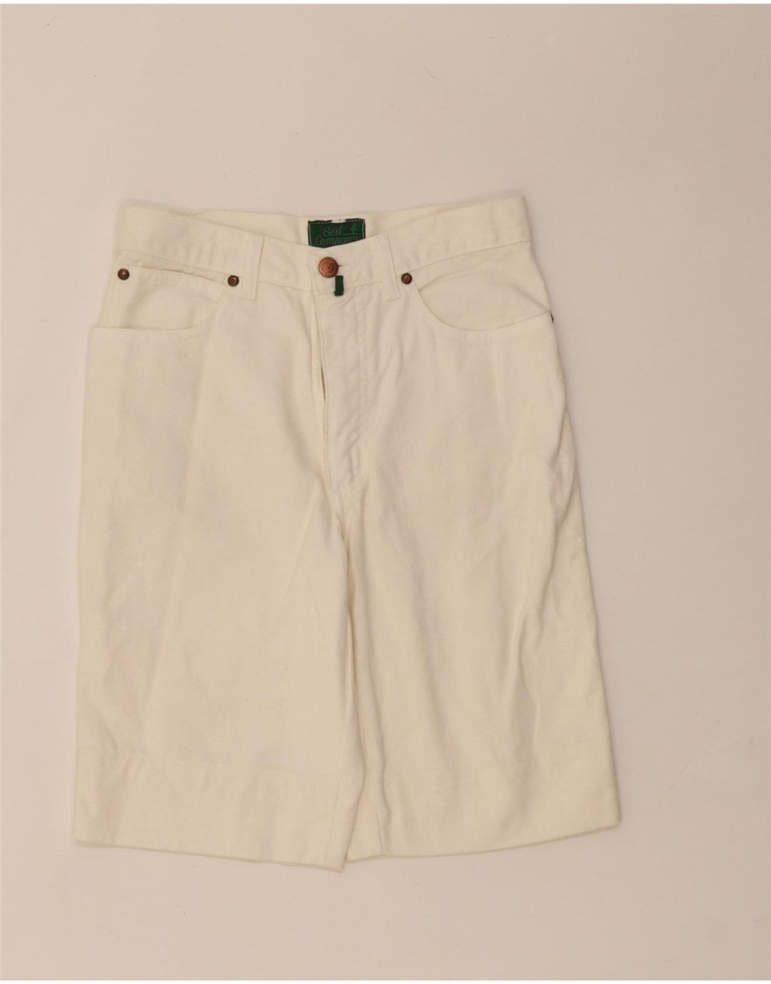 Bermuda feminina Best Company UK 14 médio W28 branco