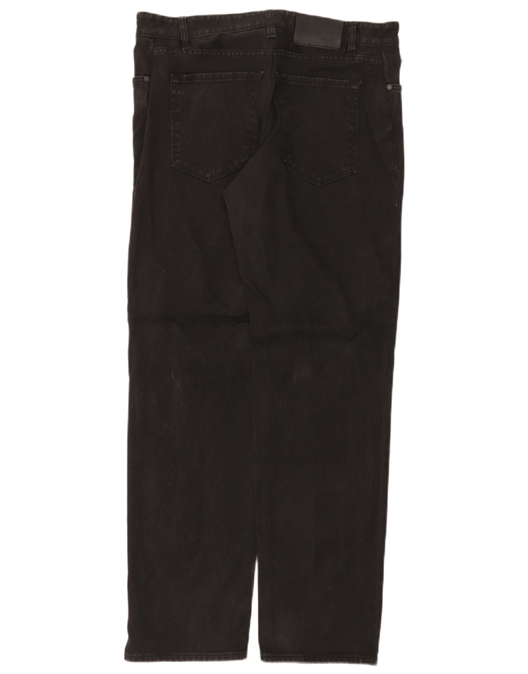 Hugo Boss Mens Straight Jeans W32 L32 Algodão Preto
