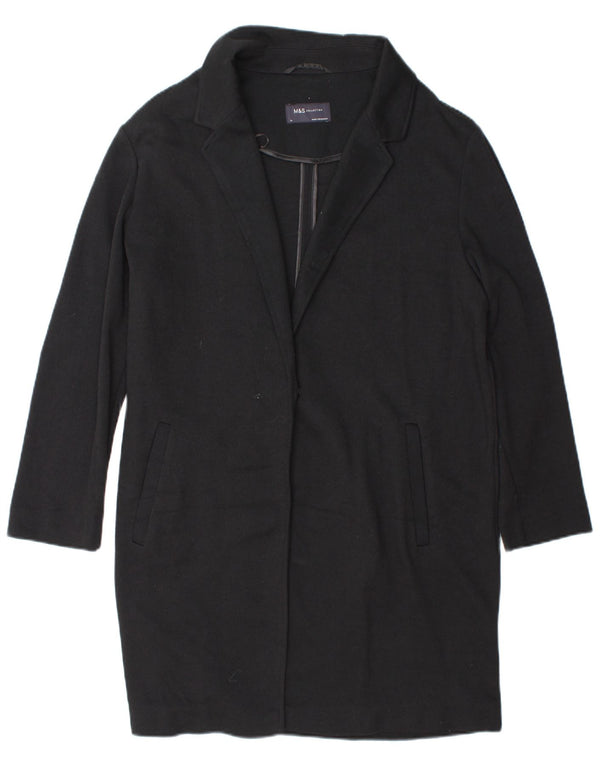 Sobretudo feminino Marks & Spencer grande tamanho UK 14 grande poliéster azul marinho