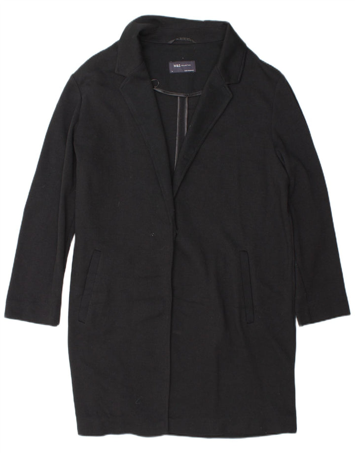 Sobretudo feminino Marks & Spencer grande tamanho UK 14 grande poliéster azul marinho