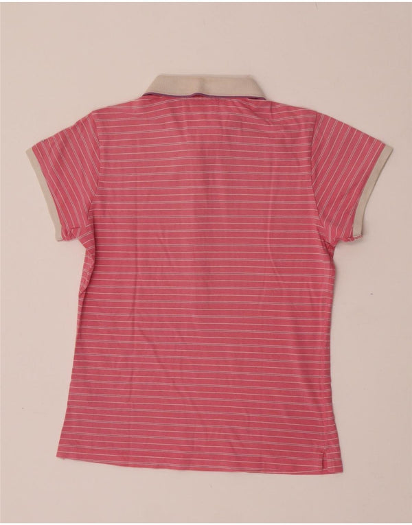 Camisa polo feminina Champion Heritage Fit 13-14 anos XL algodão listrado rosa