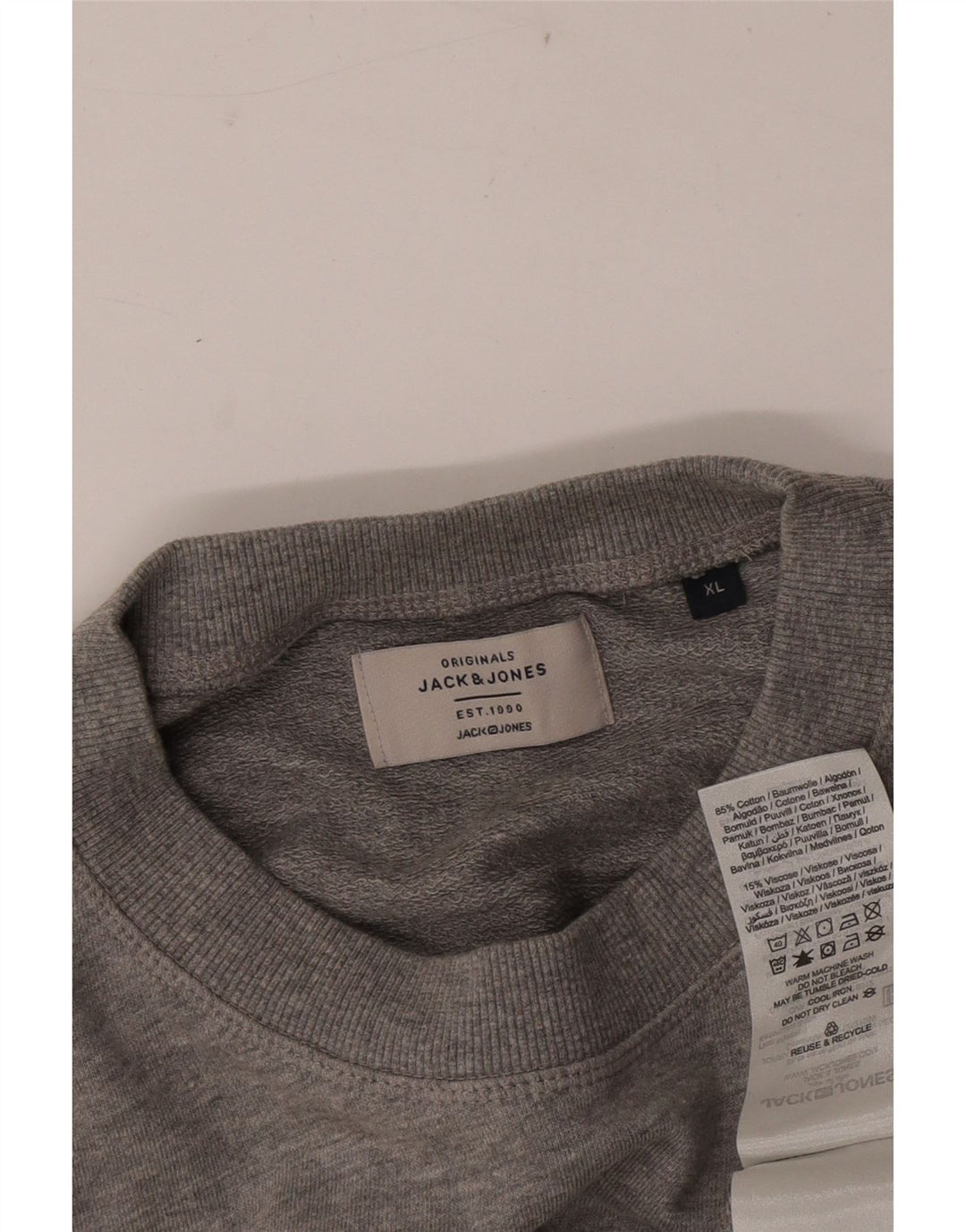 Jack & Jones moletom masculino jumper XL algodão cinza