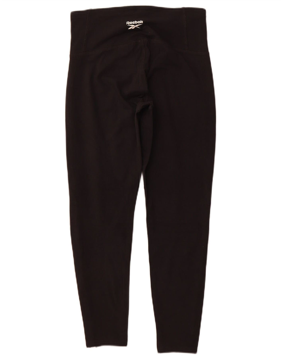 REEBOK Womens Leggings UK 12/14 Medium Black Cotton