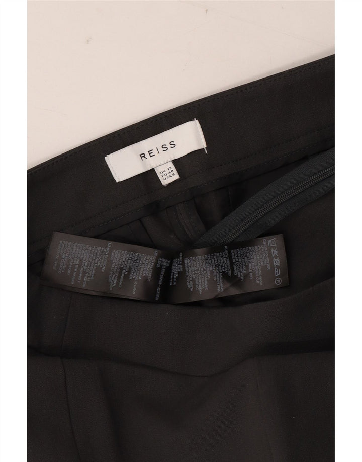 Calça Chino Slim Feminina REISS Reino Unido 12 Médio W30 L28 Poliéster Cinza