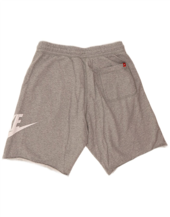 Shorts esportivos gráficos masculinos Nike médio cinza algodão manchado