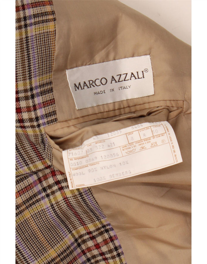 Jaqueta Blazer Masculina Marco Azzali IT 50 Grande Houndstooth Multicolorido