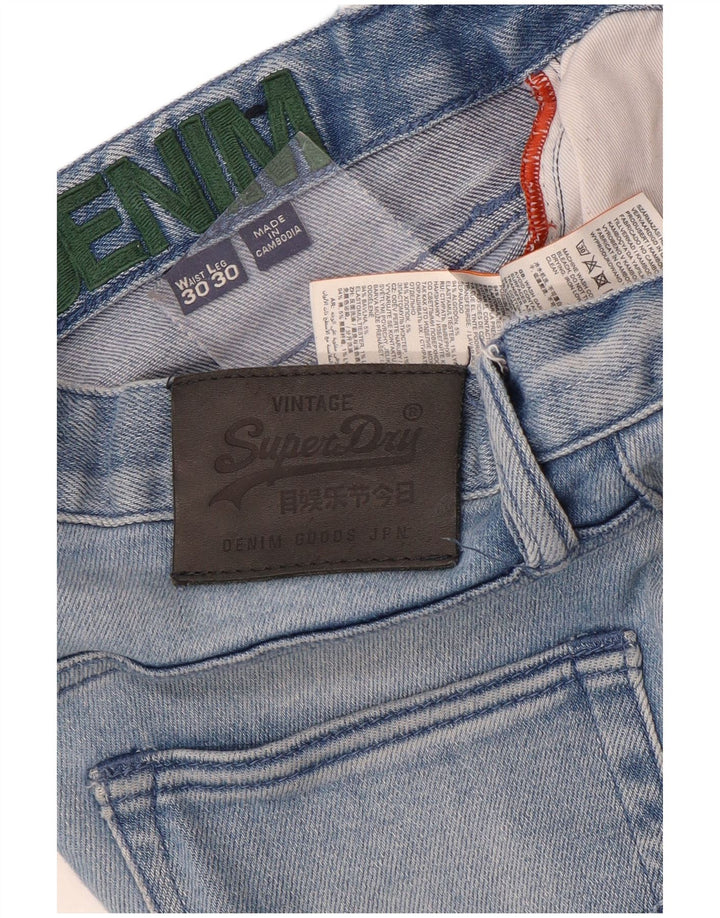 Jeans Superdry Masculino Slim W30 L30 Azul Algodão
