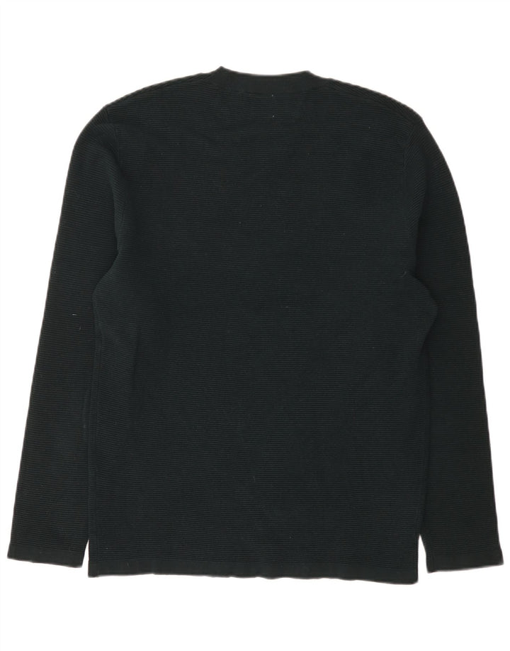 Zara Top masculino manga comprida algodão verde médio