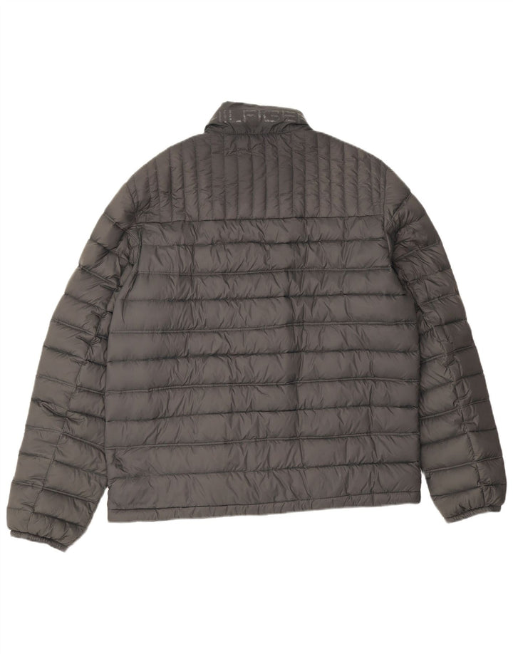 Jaqueta acolchoada masculina Tommy Hilfiger Reino Unido 38 Nylon cinza médio