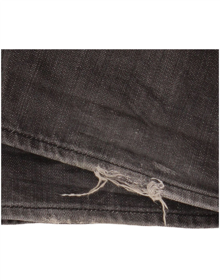 Jeans retos masculinos Gap W36 L34 algodão manchado cinza