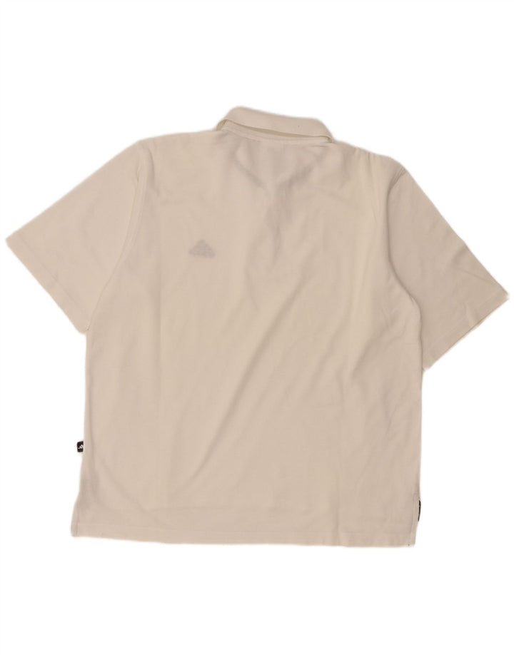 Camisa polo masculina Adidas grande algodão branco