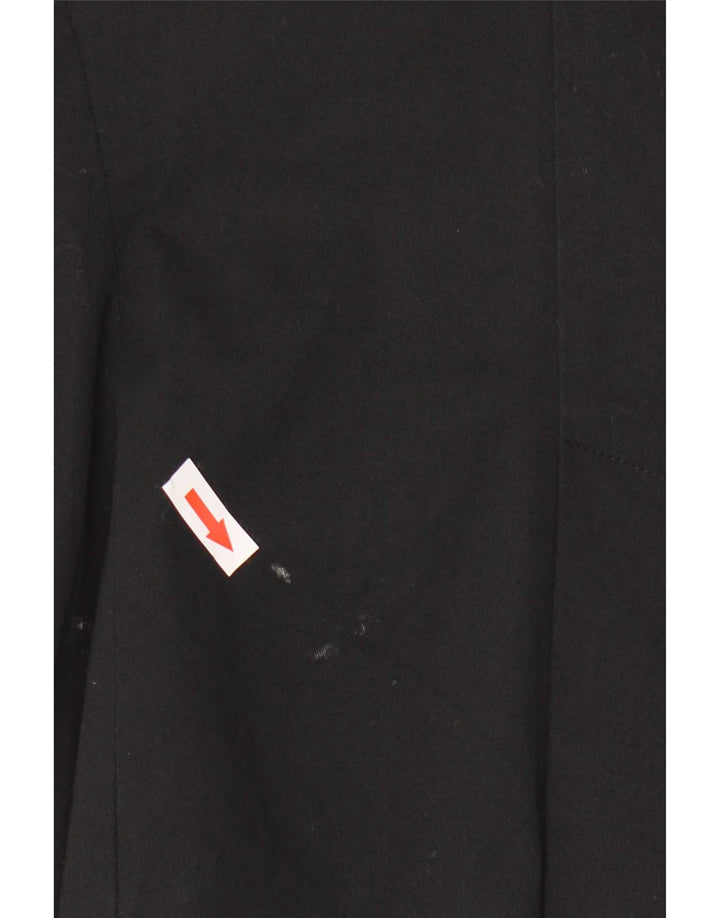 Jaqueta blazer feminina Zara com 1 botão Reino Unido 12 algodão preto médio