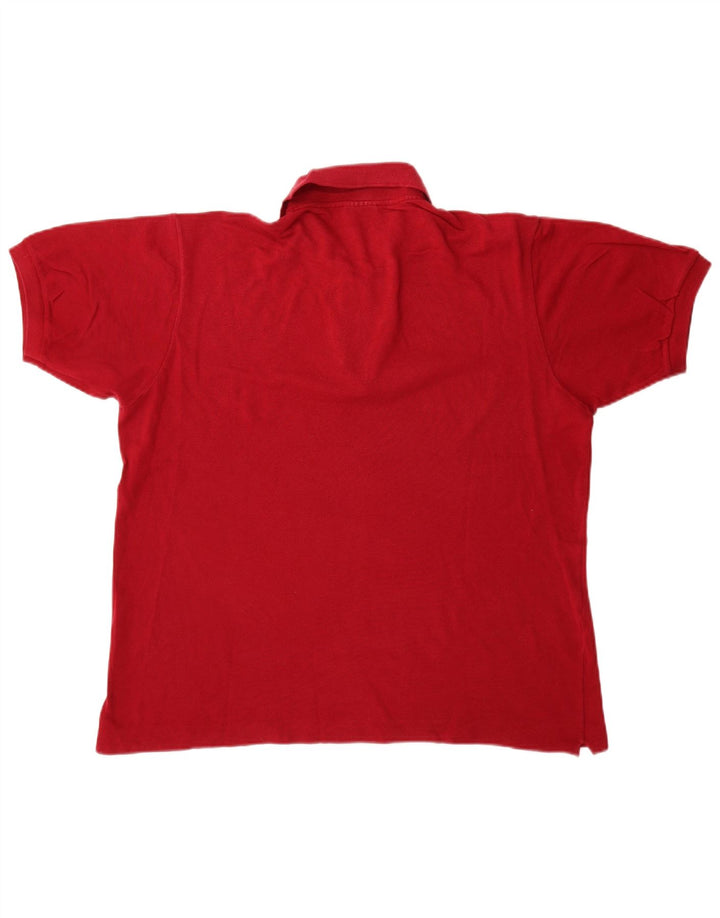 Camisa polo masculina Lacoste tamanho 5 grande algodão vermelho