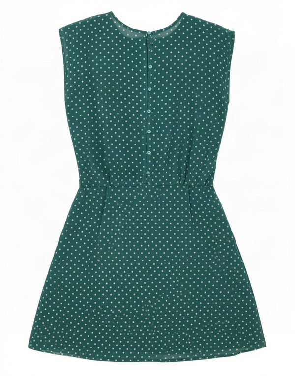 Vestido feminino Zara A-Line UK 14 verde médio manchado
