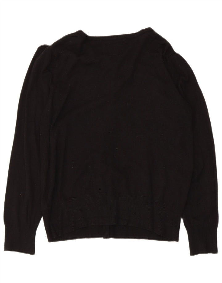 Suéter cardigã feminino Marks & Spencer UK 14 viscose preta média