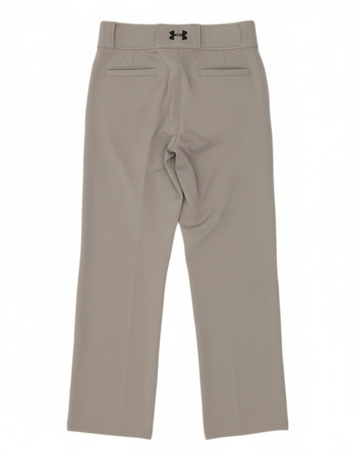 Calças casuais retas para meninos Under Armour 9-10 anos médio W26 L28 cinza
