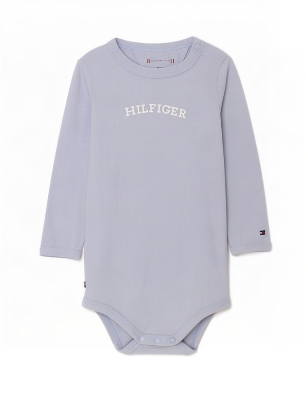 Body estampado Tommy Hilfiger para bebês meninas de manga comprida 3-6 meses azul