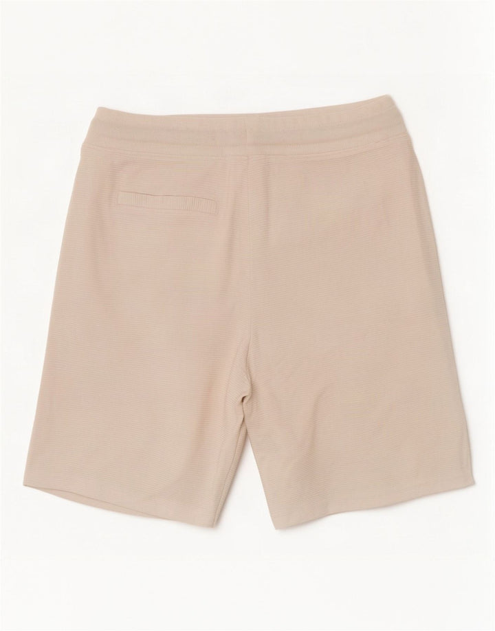 Zara Shorts esportivos masculinos pequenos de algodão listrado branco