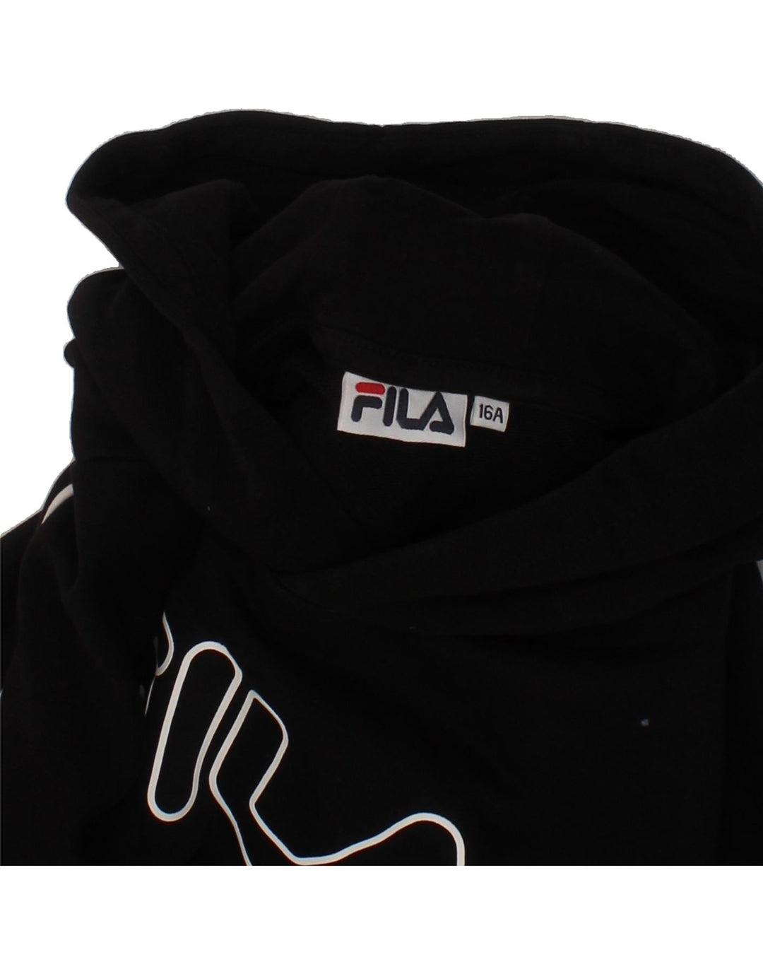 PUMA Girls Graphic Crop Hoodie Jumper 15-16 Years Black Cotton Vintage Puma and Second-Hand Puma from Messina Hembry 