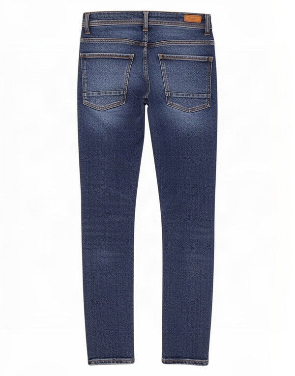 Zara Mens Skinny Jeans EU 38 Pequeno W30 L29 Azul Algodão