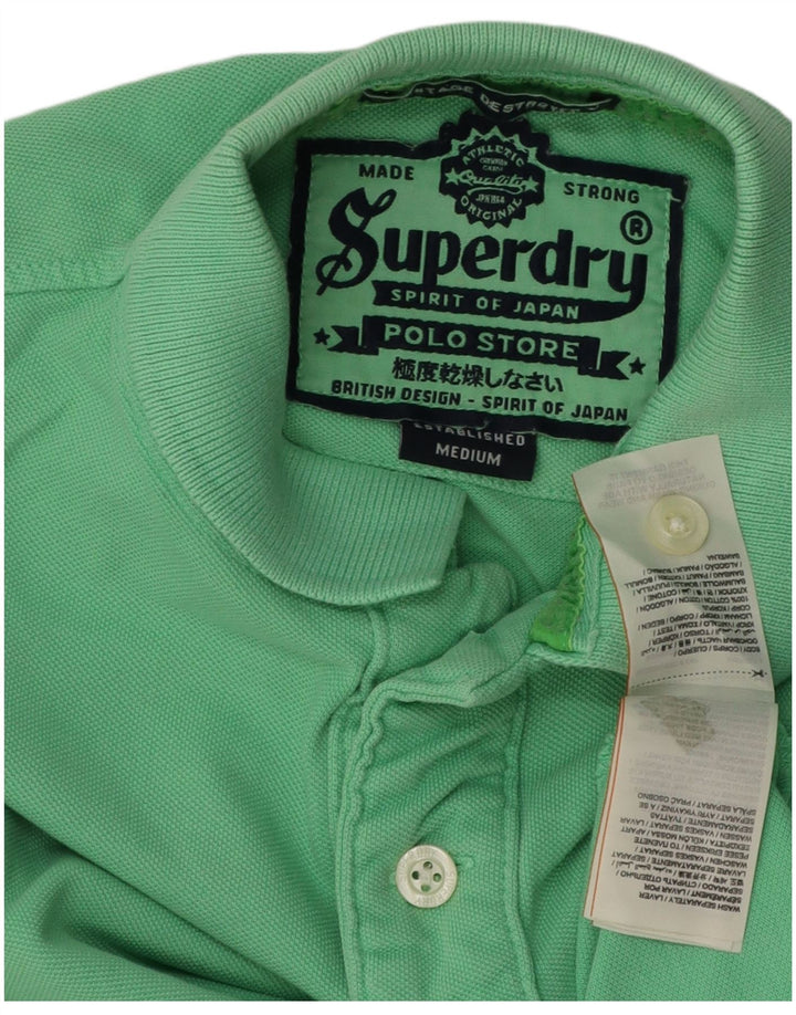 Camisa polo masculina Superdry Rugby médio algodão verde