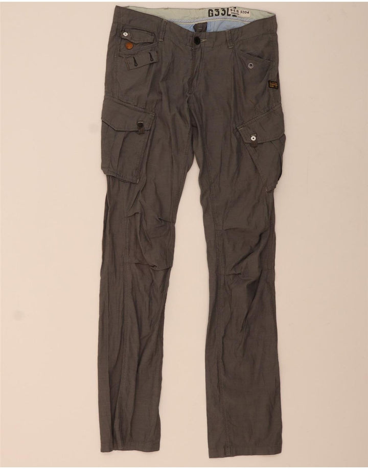 Calça cargo reta feminina G-STAR W28 L34 cinza