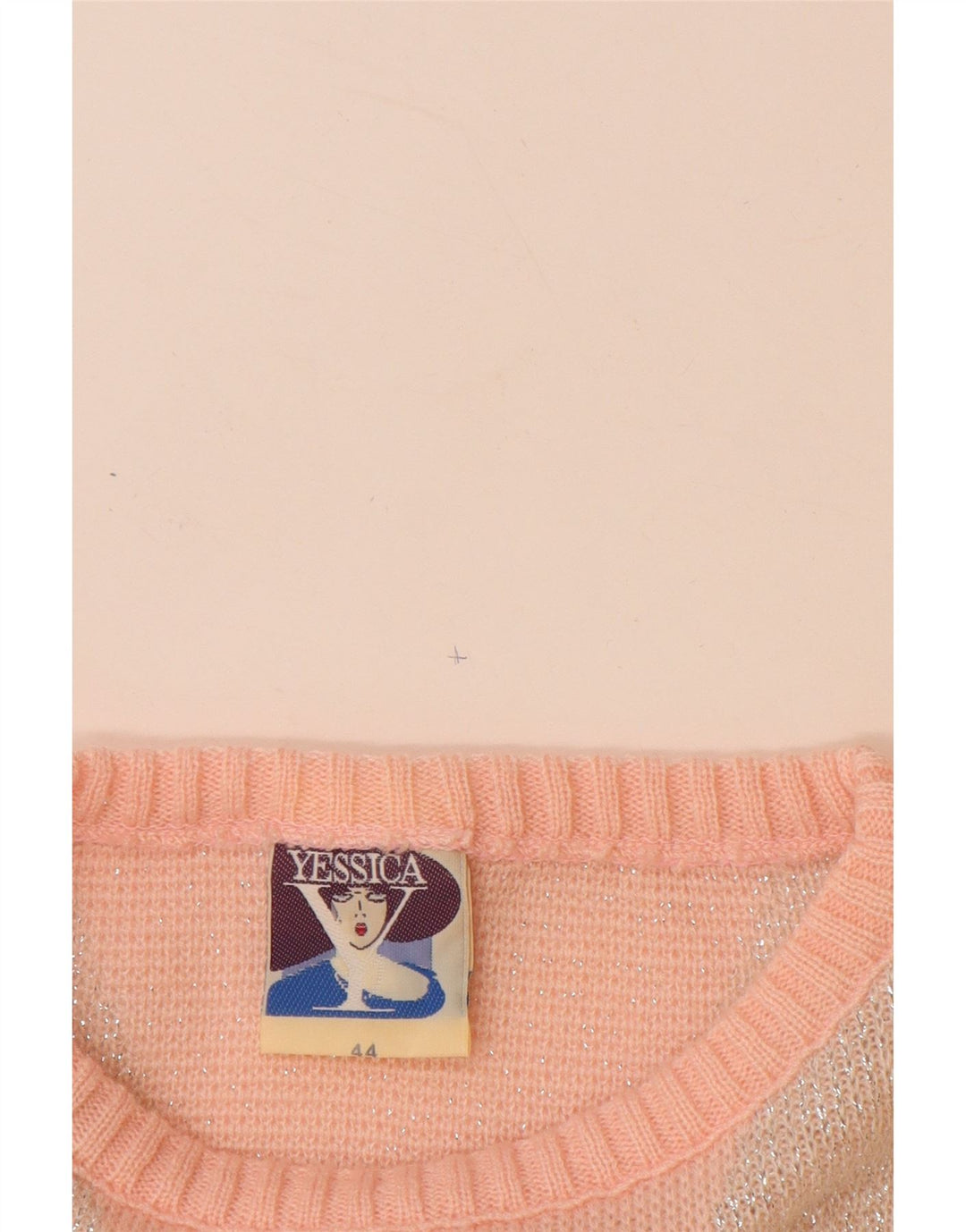 Suéter feminino YESSICA com gola canoa EU 44 XL rosa Chevron acrílico