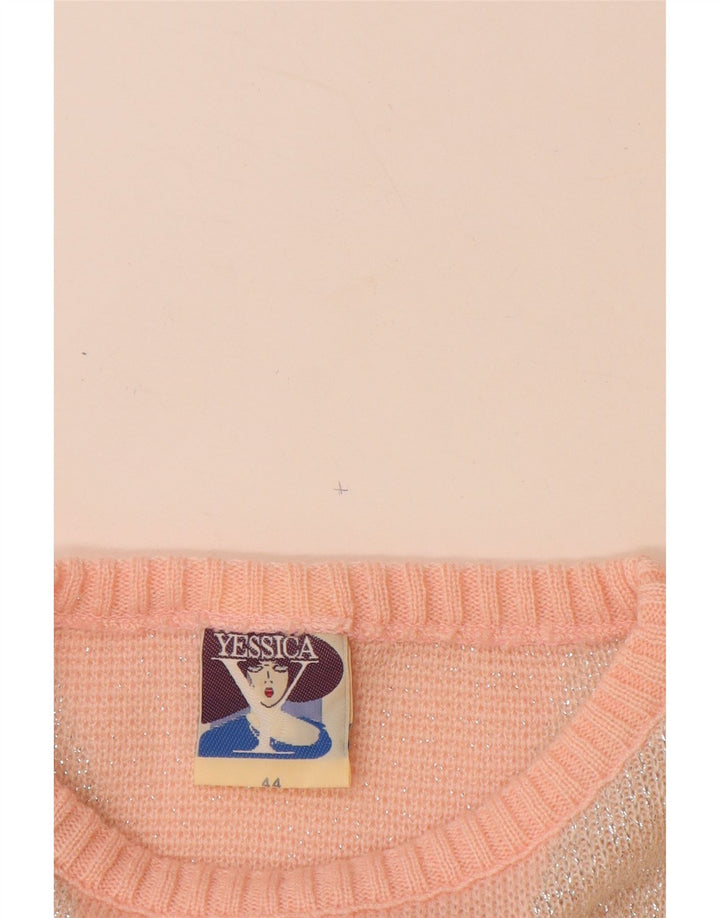 Suéter feminino YESSICA com gola canoa EU 44 XL rosa Chevron acrílico