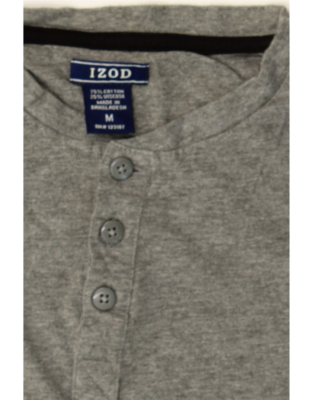 IZOD Mens T-Shirt Top Medium Grey Cotton Vintage Izod and Second-Hand Izod from Messina Hembry 