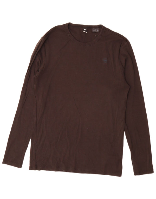 G-Star Mens Top Manga Longa Médio Algodão Preto