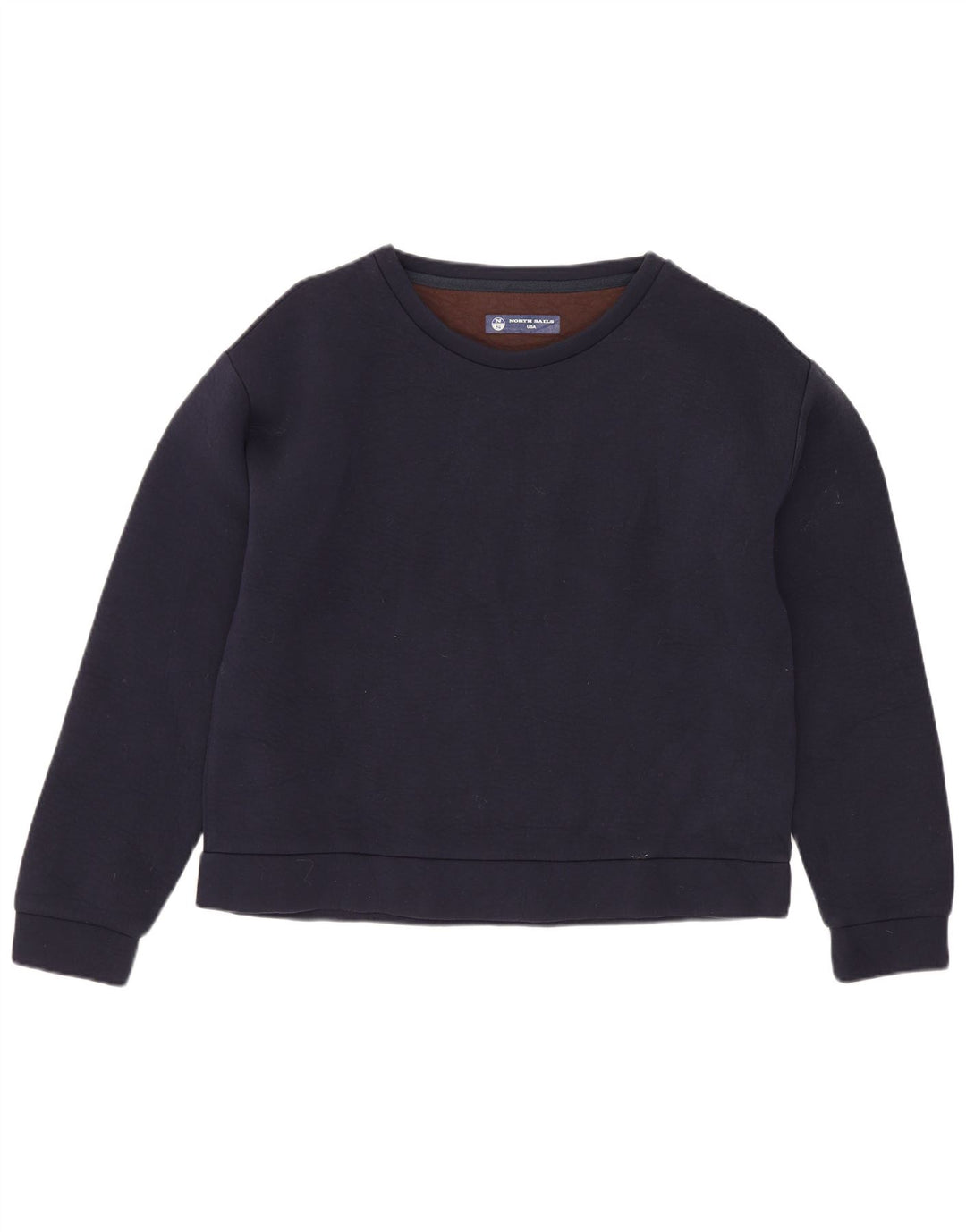 NORTH SAILS moletom feminino jumper UK 10 pequeno algodão azul marinho