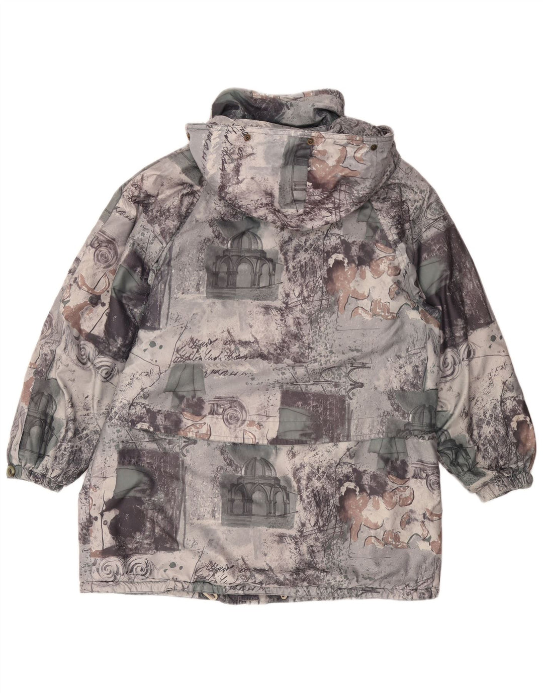 Jaqueta de chuva feminina FUCHS & SCHMITT folgada Reino Unido 16 patchwork cinza grande