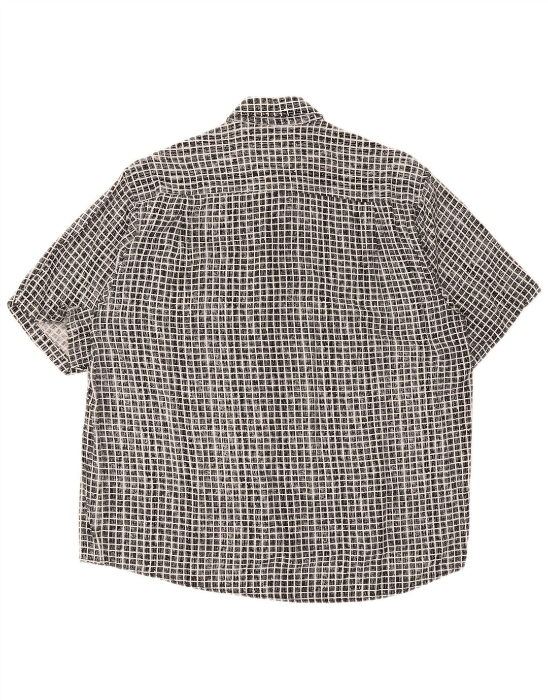 Camisa masculina de manga curta Cotton Club grande guingão preto