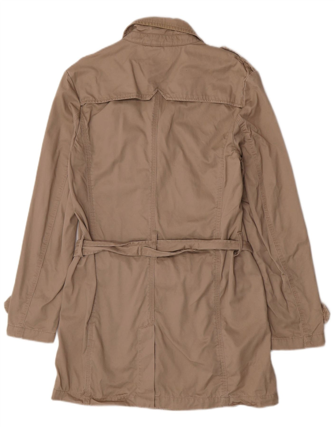 Energie Mens Trench Coat UK 36 Pequeno Algodão Bege