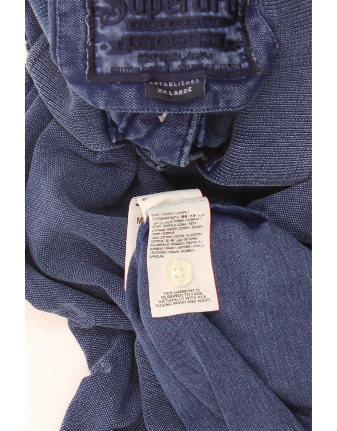 Camisa polo masculina Superdry 2XL algodão azul