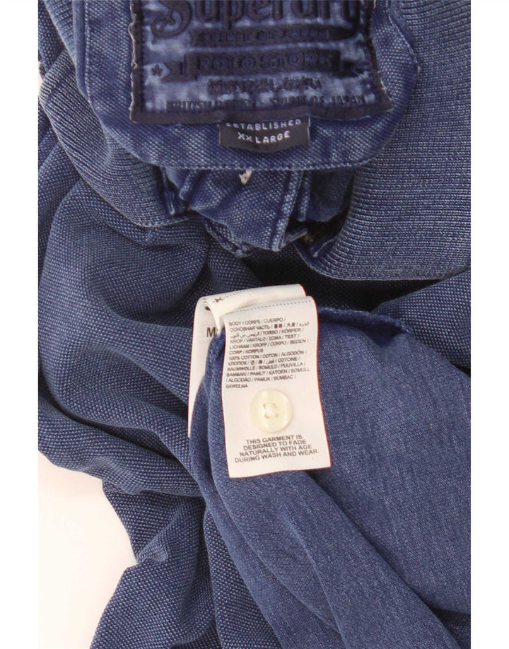 Camisa polo masculina Superdry 2XL algodão azul