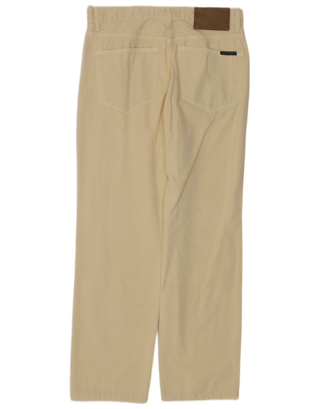 GANT Calça masculina reta casual W32 L29 algodão amarelo