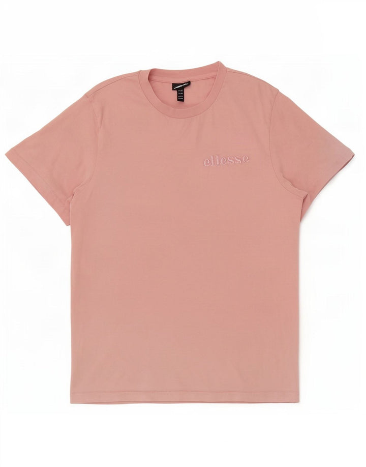 Camiseta feminina Ellesse UK 14 algodão rosa médio