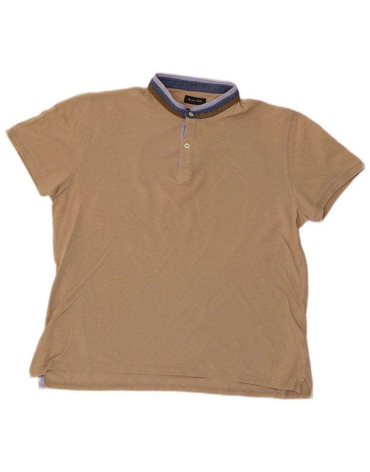 Camisa polo masculina Massimo Dutti casual fit grande bege